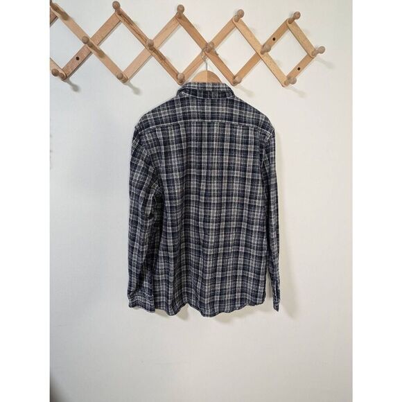Grayers Heritage Flannels 100% Cotton Blue and White Button Down Flannel Size XL - Picture 4 of 5